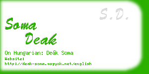 soma deak business card