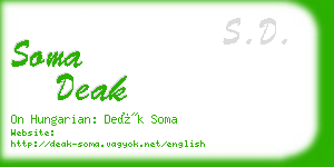 soma deak business card
